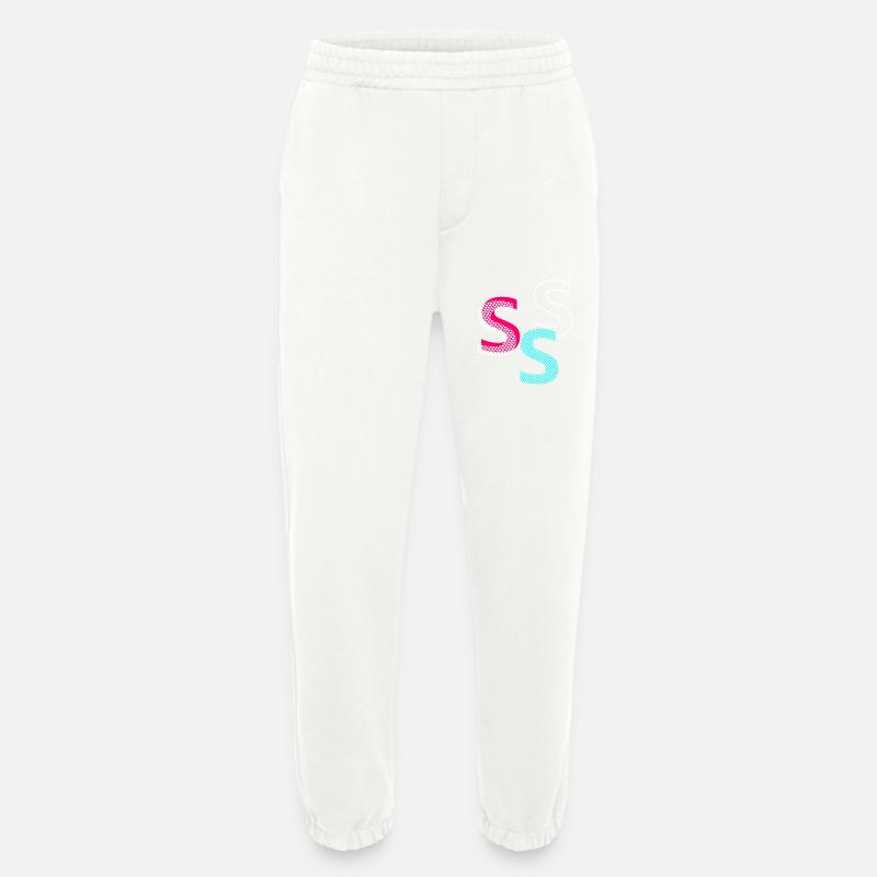 S Initial - Heavyweight Jogging Pants - made by SPREAD  - OFF WHITE