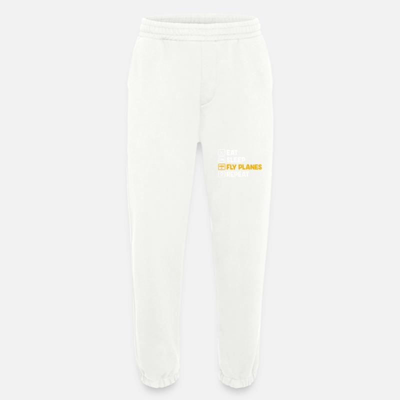 Model Airplane Model Airplane - Heavyweight Jogging Pants - made by SPREAD - OFF WHITE