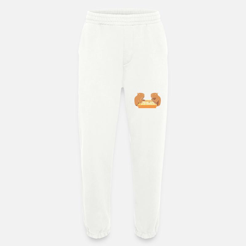 Hanoukka Hanoukka Hanoukka - Pantalon de jogging bio épais fabriqué en UE - OFF WHITE