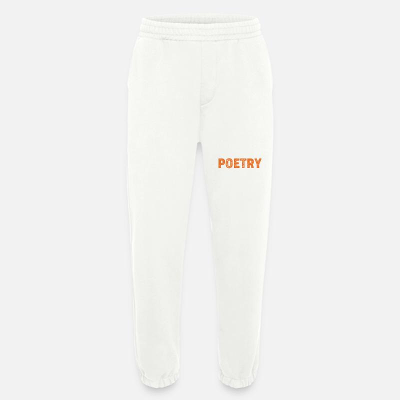 Poetry Poem - Heavyweight Jogging Pants - made by SPREAD  - OFF WHITE