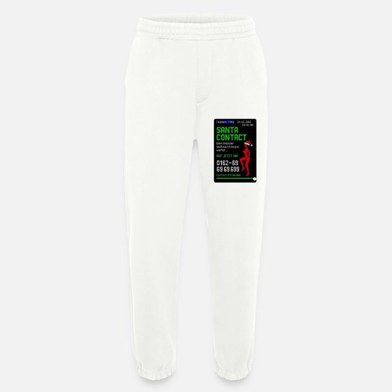 Weihnachtsmann Kontakt Witz Design - Heavyweight Jogginghose - made by SPREAD  - OFF WHITE