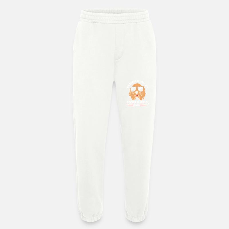 Cocker Spaniel Vater - Heavyweight Jogginghose - made by SPREAD  - OFF WHITE