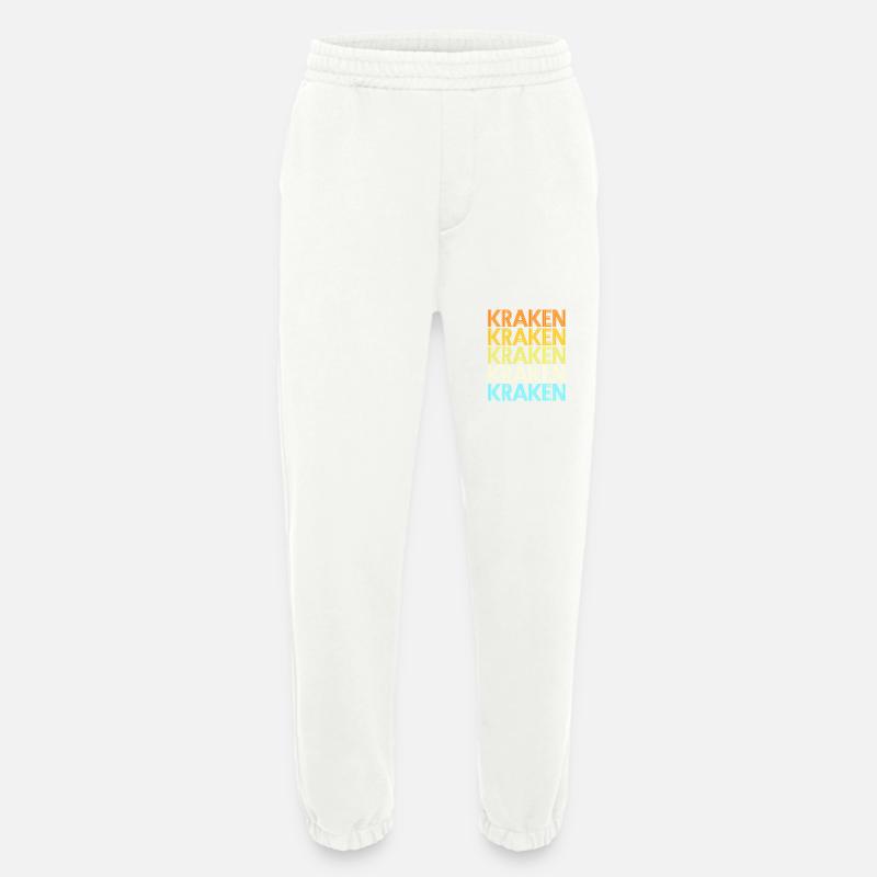 Pieuvre Pieuvre Pieuvre Pieuvre Pieuvre - Pantalon de jogging bio épais fabriqué en UE - OFF WHITE