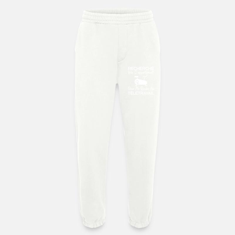 Telearbeit, Arbeitshumor, Bürohumor - Heavyweight Jogginghose - made by SPREAD - OFF WHITE