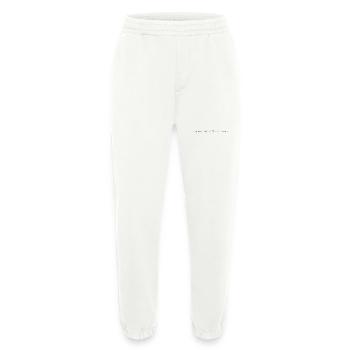 Citation - Calligraphie moderne Humour minimaliste - Pantalon de jogging bio épais fabriqué en UE - OFF WHITE - Devant