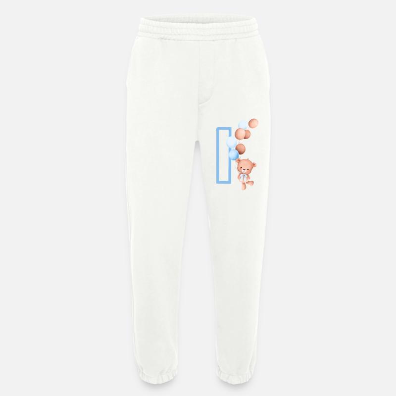 Blauer Buchstabe i Bär - Heavyweight Jogginghose - made by SPREAD  - OFF WHITE