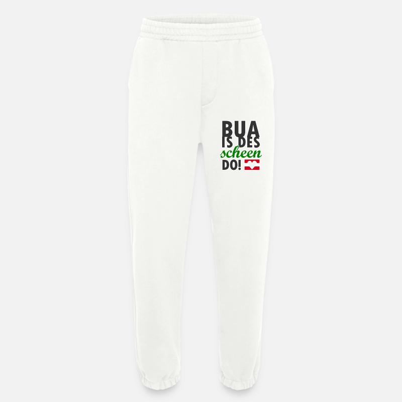 Dialecte de l’Autriche de Styrie - Pantalon de jogging bio épais fabriqué en UE - OFF WHITE