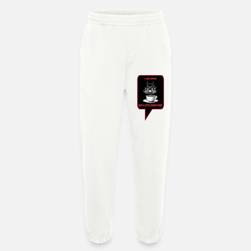Dämonischer Twist im Kaffee - Heavyweight Jogginghose - made by SPREAD  - OFF WHITE