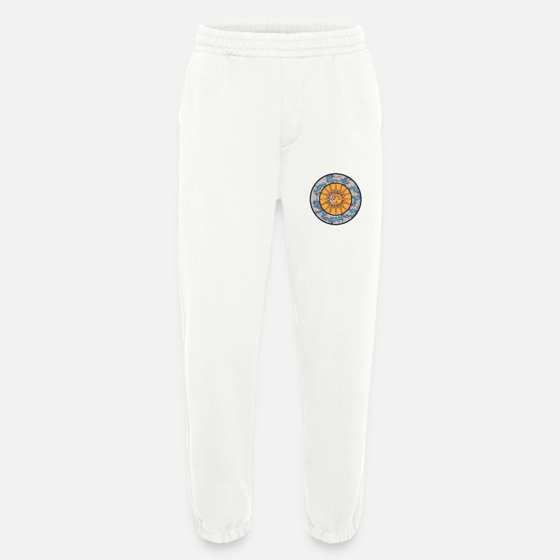 Sun and Moon in the Clouds - Heavyweight Jogging Pants - made by SPREAD - OFF WHITE