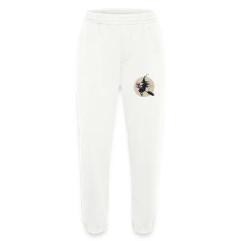 Moonlit Witch on Broom with Wine - Heavyweight Jogging Pants - made by SPREAD  - OFF WHITE - Front