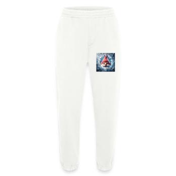 Gnome looking through ice - Heavyweight Jogging Pants - made by SPREAD  - OFF WHITE - Front