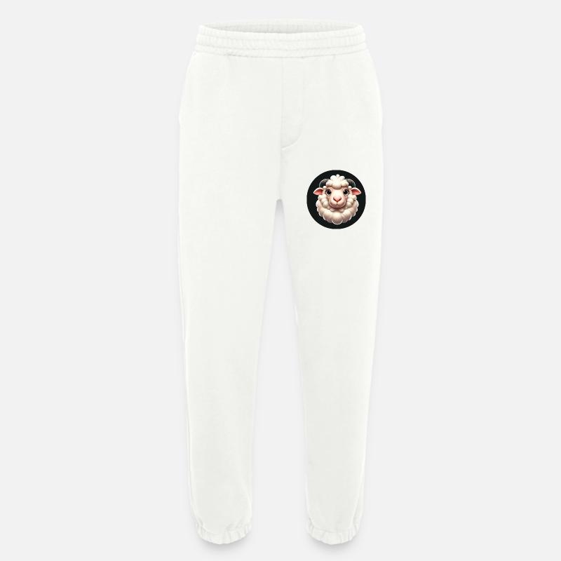 3D Grafik Schaf weiß - Heavyweight Jogginghose - made by SPREAD  - OFF WHITE