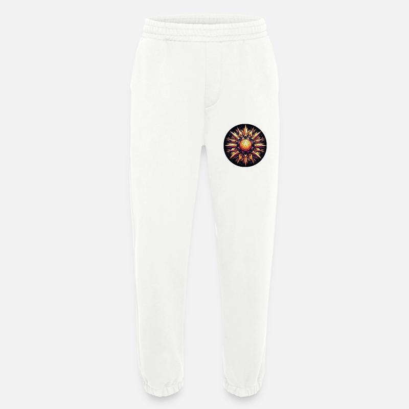 Goldene und bunte Sonne Strahlen Polygon - Heavyweight Jogginghose - made by SPREAD  - OFF WHITE