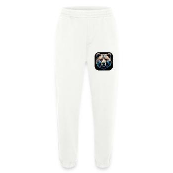 Colorful Bear in Polygon Design - Heavyweight Jogging Pants - made by SPREAD  - OFF WHITE - Front