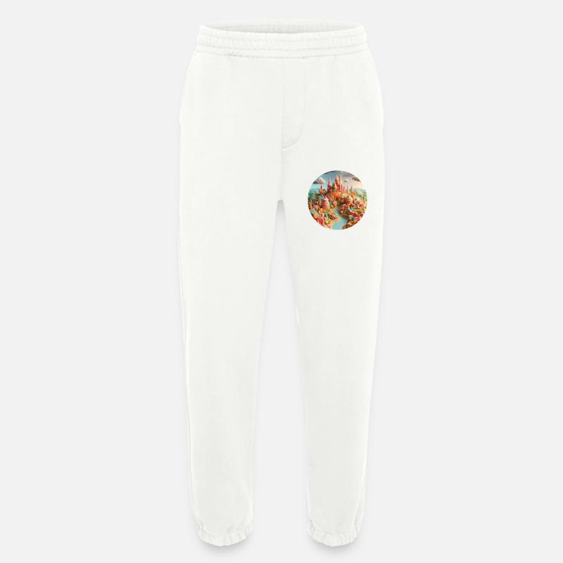 Candy World Landschaft bunt Animation - Heavyweight Jogginghose - made by SPREAD  - OFF WHITE