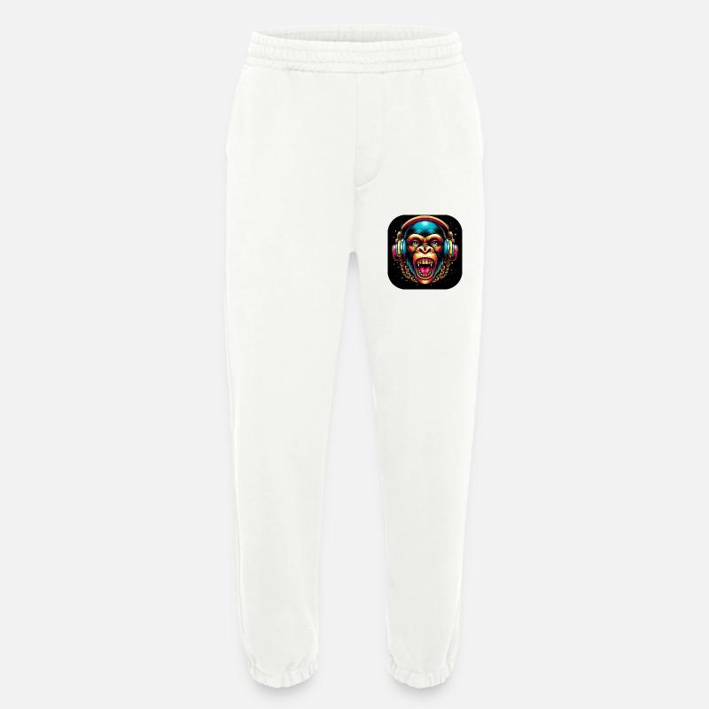 Affe Gefährlich Zähne Kopfhörer - Heavyweight Jogginghose - made by SPREAD  - OFF WHITE