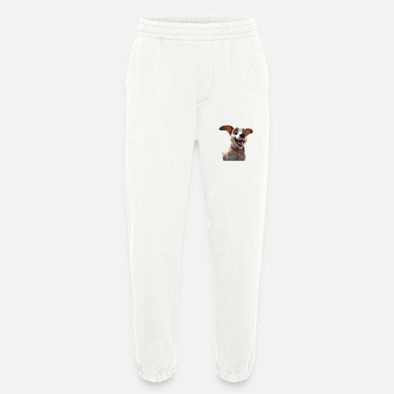 Glücklicher Hund - Heavyweight Jogginghose - made by SPREAD  - OFF WHITE