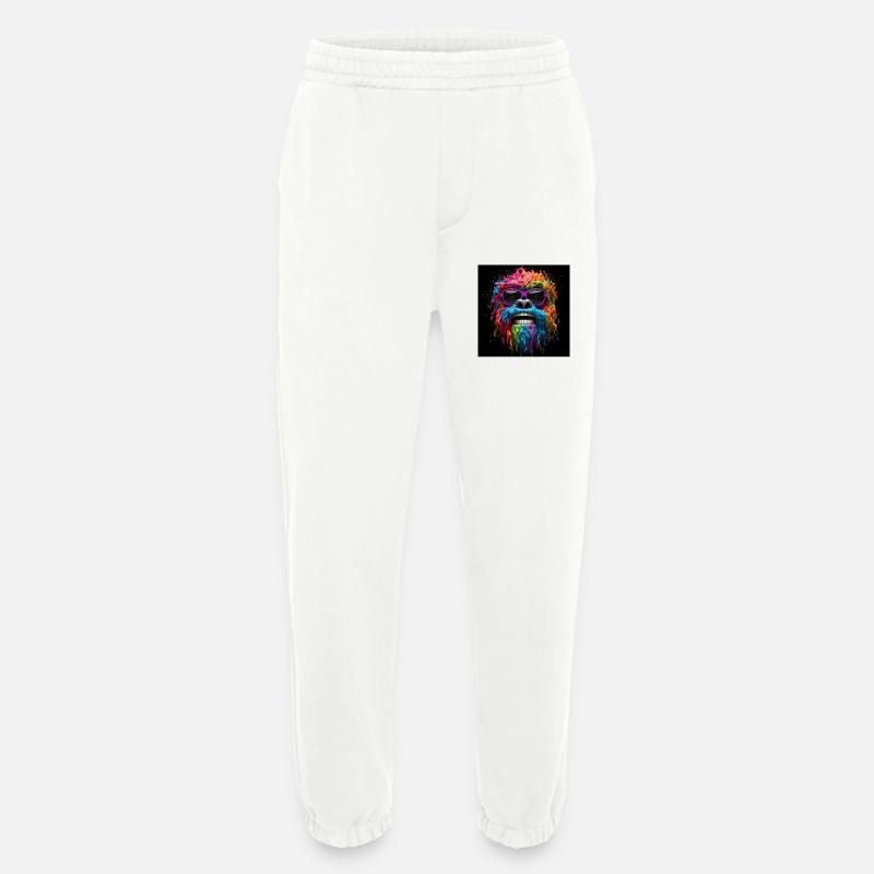 Psychedelischer Gorilla mit Sonnenbrille - Heavyweight Jogginghose - made by SPREAD  - OFF WHITE
