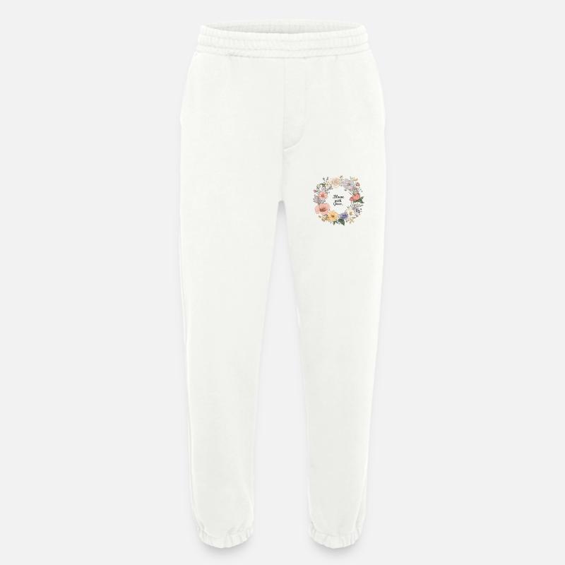 Blüte mit Gnade Blumenkranz - Heavyweight Jogginghose - made by SPREAD  - OFF WHITE