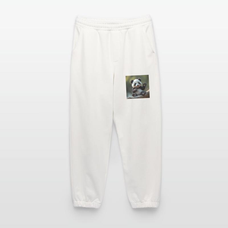 Panda mignon en 3D Pantalon de jogging bio épais fabriqué en UE