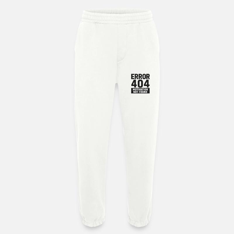Error 404 – Motivation Not Found - Heavyweight Jogging Pants - made by SPREAD  - OFF WHITE