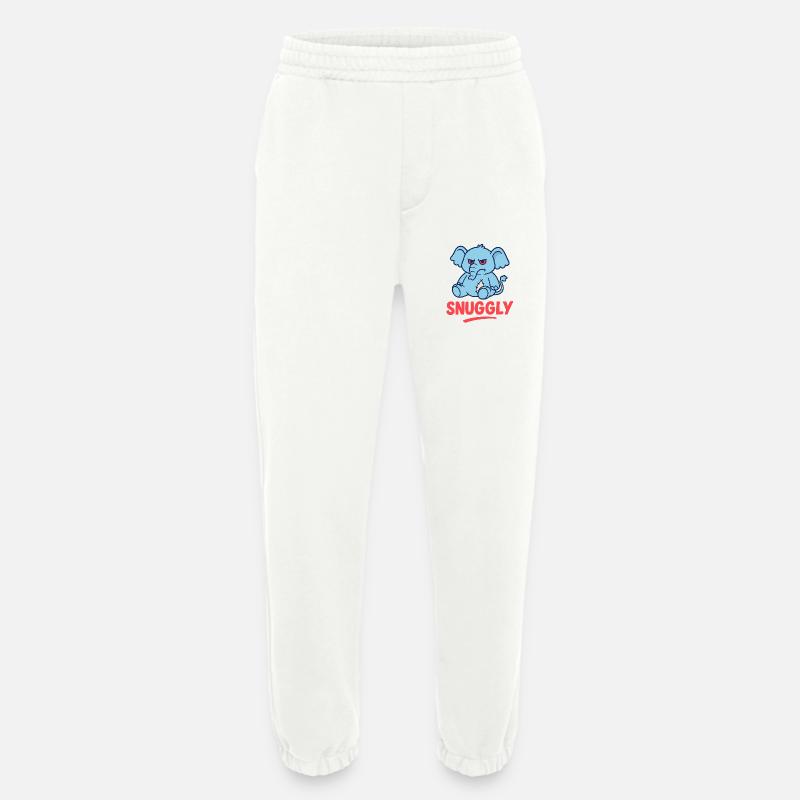 Grumpy Elephant - Heavyweight Jogging Pants - made by SPREAD  - OFF WHITE