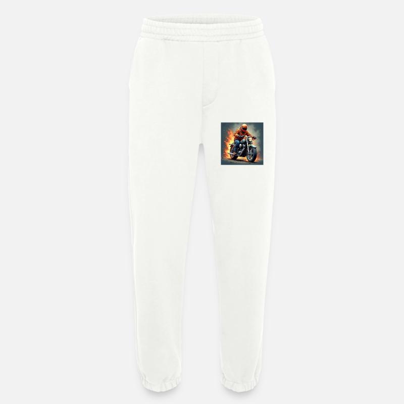 Flammenmotor Motorradheld - Heavyweight Jogginghose - made by SPREAD  - OFF WHITE