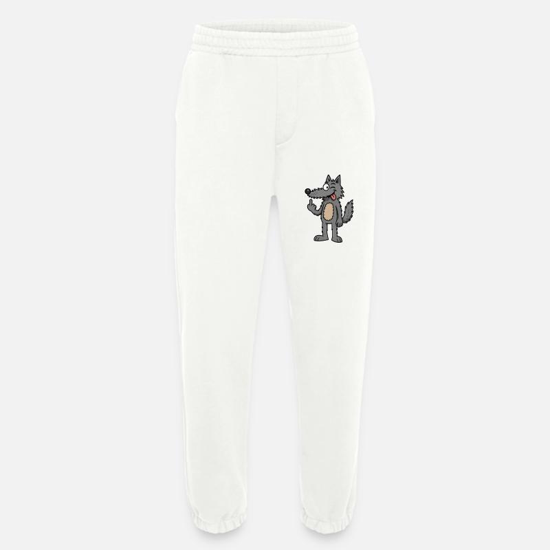 Waldemar Wolf Lustiger Comic-Wolf - Heavyweight Jogginghose - made by SPREAD  - OFF WHITE