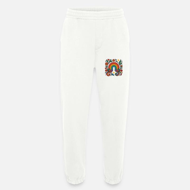 Rainbow Bloom - Liebe blüht bunt - Heavyweight Jogginghose - made by SPREAD  - OFF WHITE