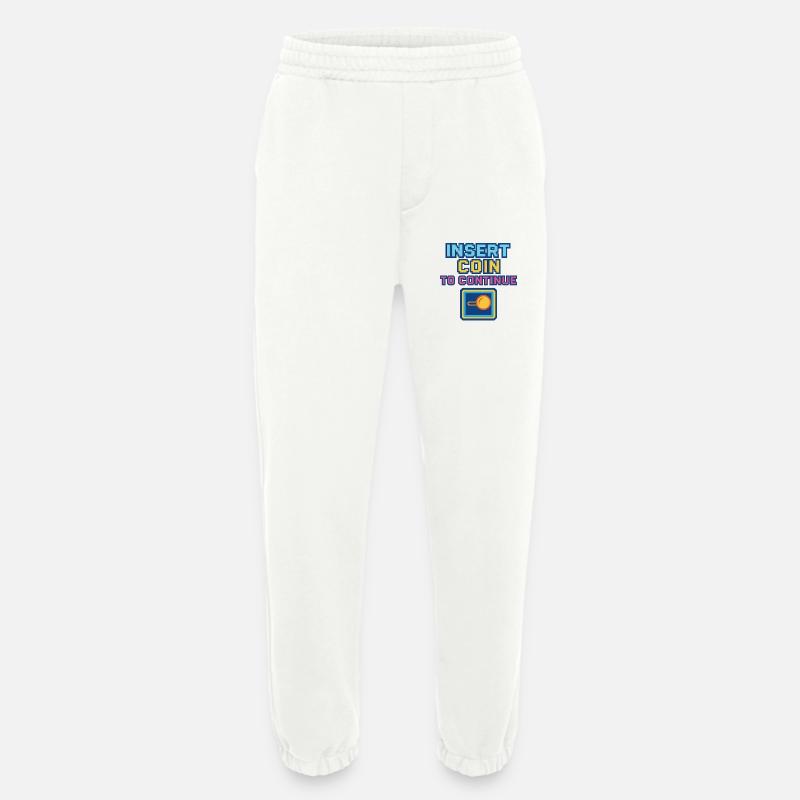 Retro Pixel Arcade Spieldesign - Heavyweight Jogginghose - made by SPREAD  - OFF WHITE