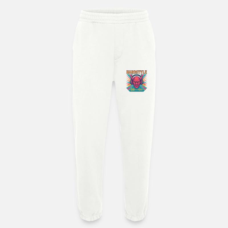 Hardstyle Dämon Design - Heavyweight Jogginghose - made by SPREAD  - OFF WHITE