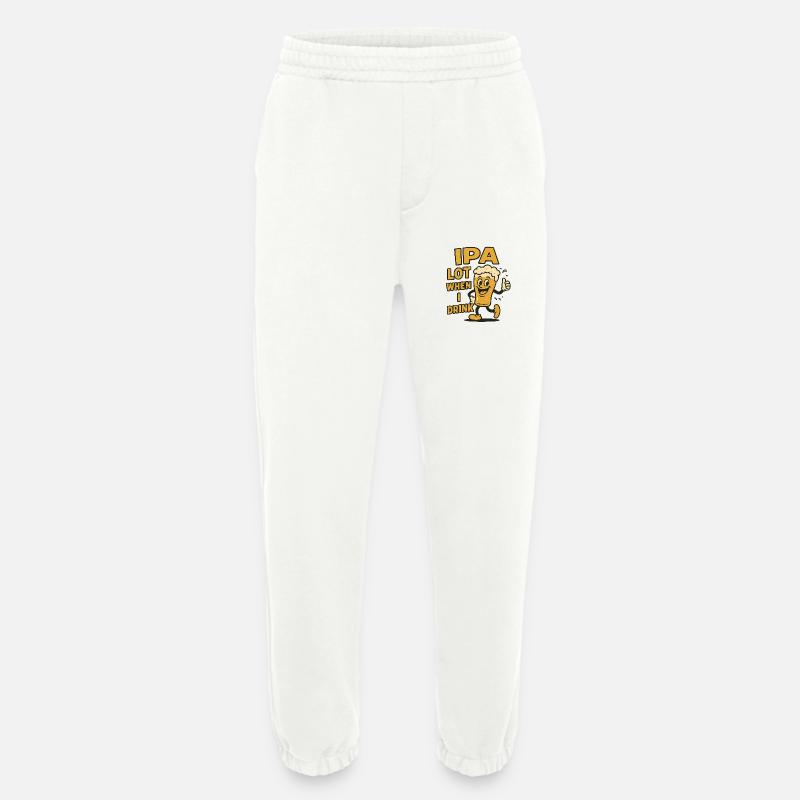 Cheerful beer drinker expression - Heavyweight Jogging Pants - made by SPREAD  - OFF WHITE