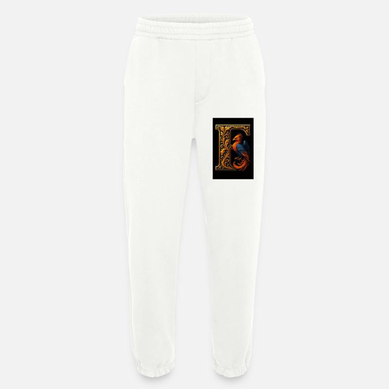 F – Magic Ornament with Phoenix - Heavyweight Jogging Pants - made by SPREAD  - OFF WHITE