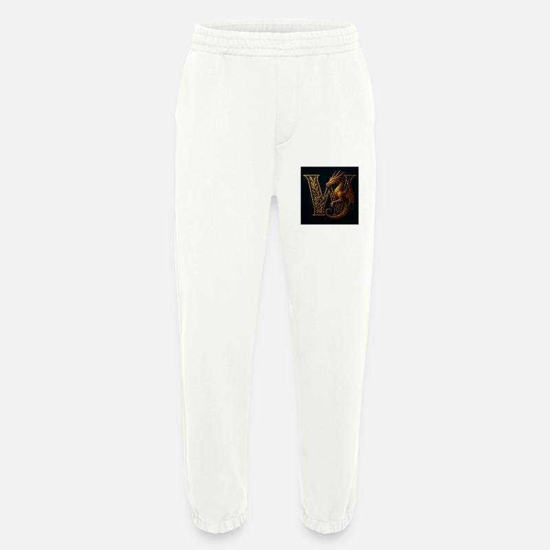 W – Magisches Ornament mit Drachen - Heavyweight Jogginghose - made by SPREAD  - OFF WHITE