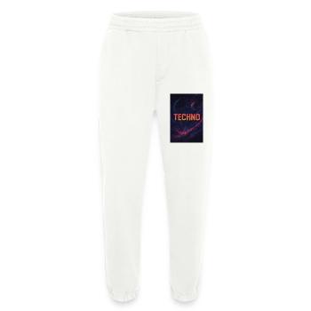 Futuristic Space Techno Design - Heavyweight Jogging Pants - made by SPREAD  - OFF WHITE - Front