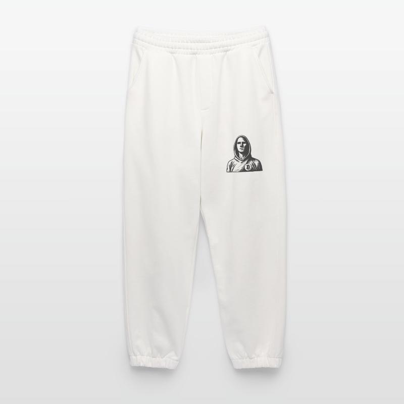 Anonymous hacker with Bitcoin logo Heavyweight Jogging Pants - made by SPREAD 