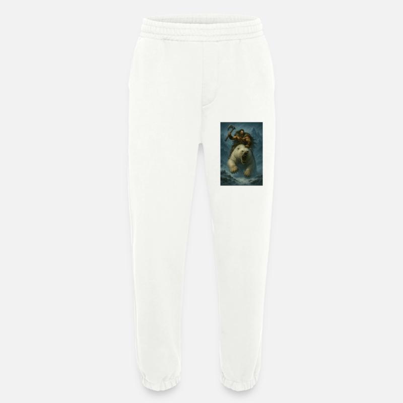 Wikingerkrieger auf Eisbär – Fa-Illustration - Heavyweight Jogginghose - made by SPREAD  - OFF WHITE