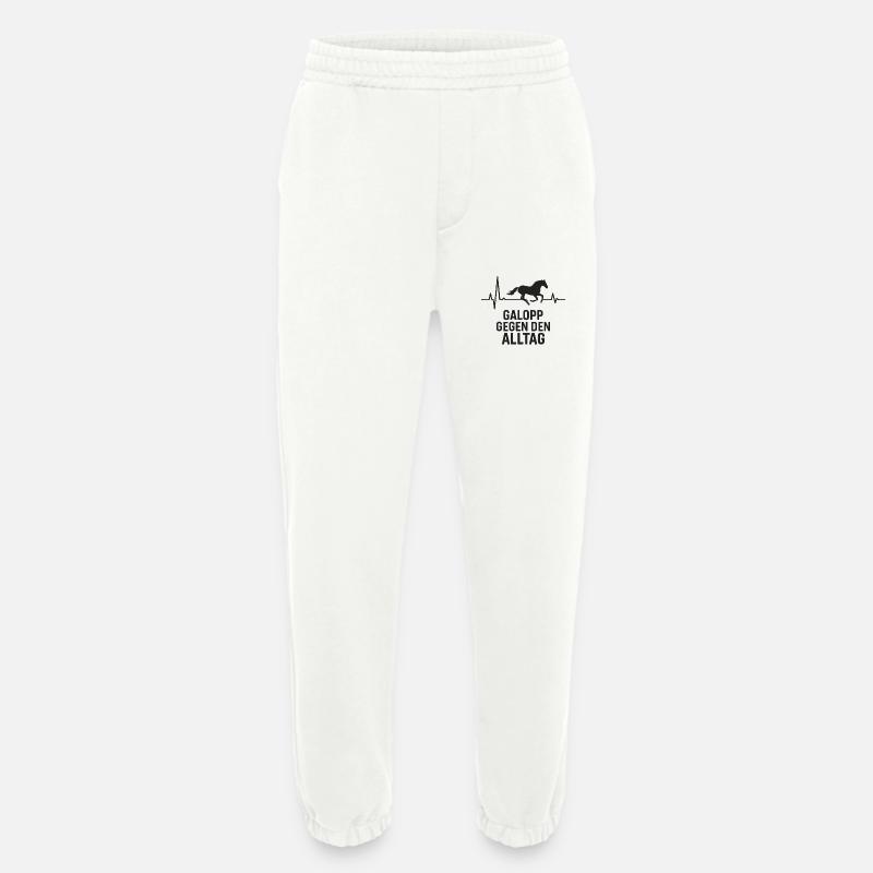 Pferd, Herzschlag, Pferdesport  - Heavyweight Jogginghose - made by SPREAD  - OFF WHITE
