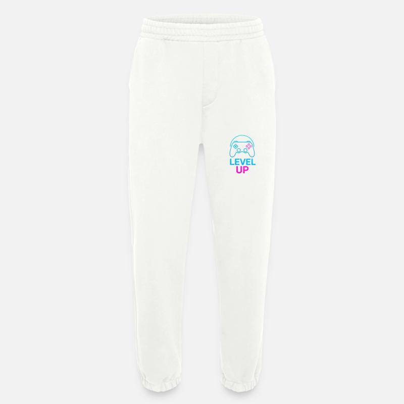 Level Up Neon Controller Graphics - Heavyweight Jogging Pants - made by SPREAD  - OFF WHITE