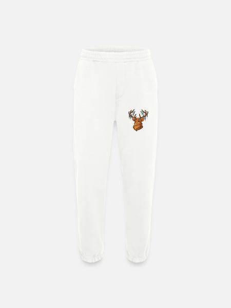 Winter deer with icicles - Heavyweight Jogging Pants - made by SPREAD - OFF WHITE