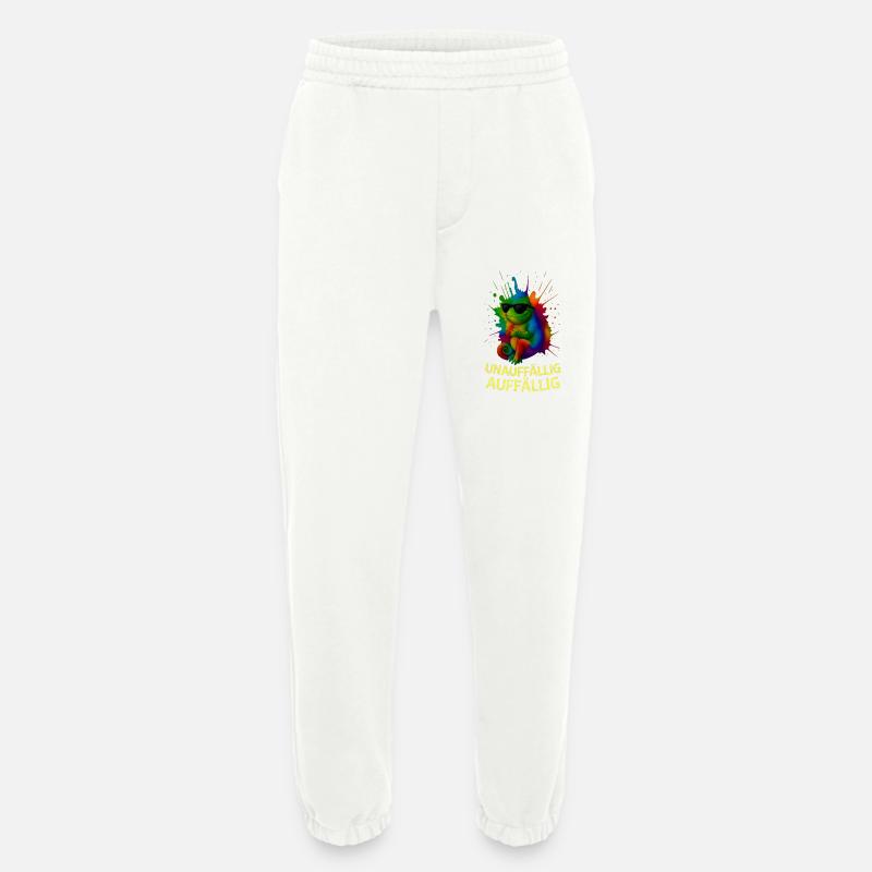 Rainbow chameleon with style - Heavyweight Jogging Pants - made by SPREAD  - OFF WHITE