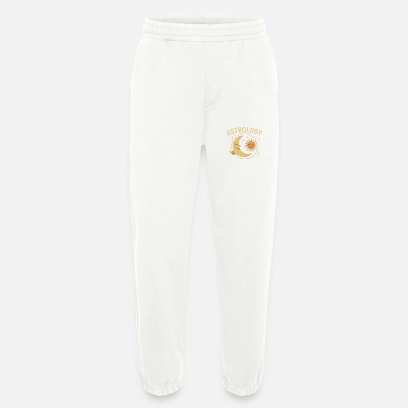 Astrology Moon and Sun - Heavyweight Jogging Pants - made by SPREAD  - OFF WHITE
