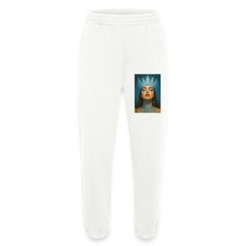 Reine des givres Couronne de larmes - Pantalon de jogging bio épais fabriqué en UE - OFF WHITE - Devant