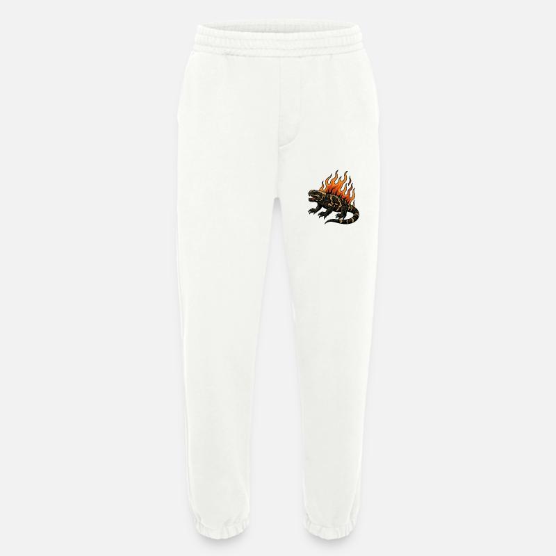 Flammen Gila-Krustenechse - Heavyweight Jogginghose - made by SPREAD  - OFF WHITE