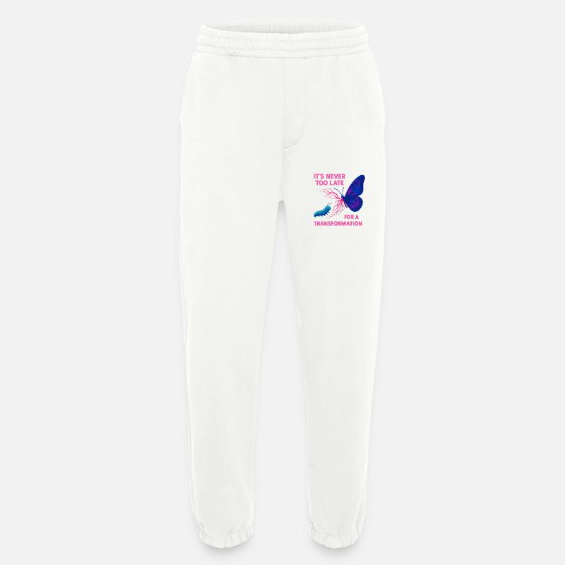 Neon Butterfly – It's Never Too Late - Heavyweight Jogging Pants - made by SPREAD  - OFF WHITE