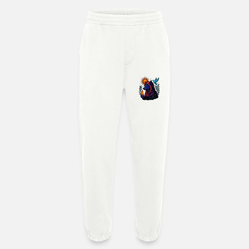 Flamme des Geistes – Kosmische Wolfskunst - Heavyweight Jogginghose - made by SPREAD  - OFF WHITE