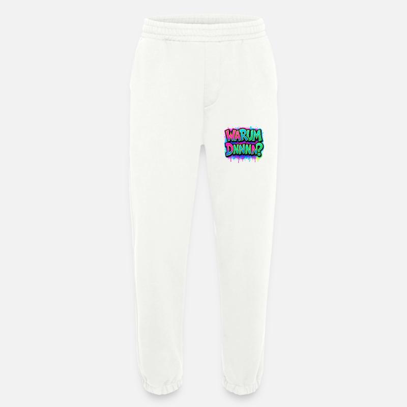 Why DNNN? Neon Graffiti - Heavyweight Jogging Pants - made by SPREAD  - OFF WHITE
