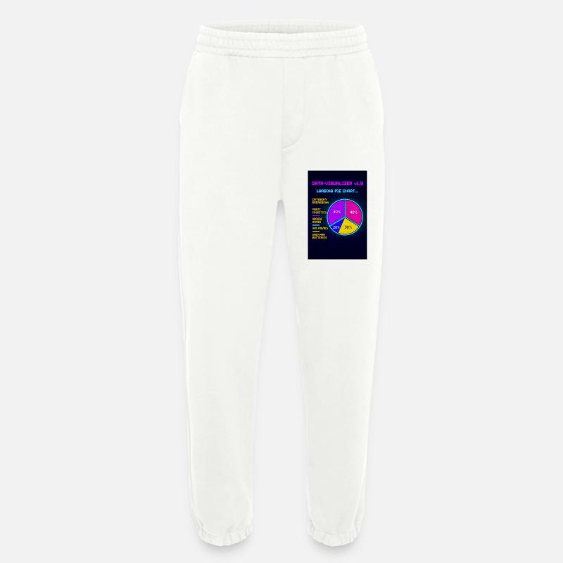 Neon Pie Chart Retro Visual - Heavyweight Jogging Pants - made by SPREAD  - OFF WHITE