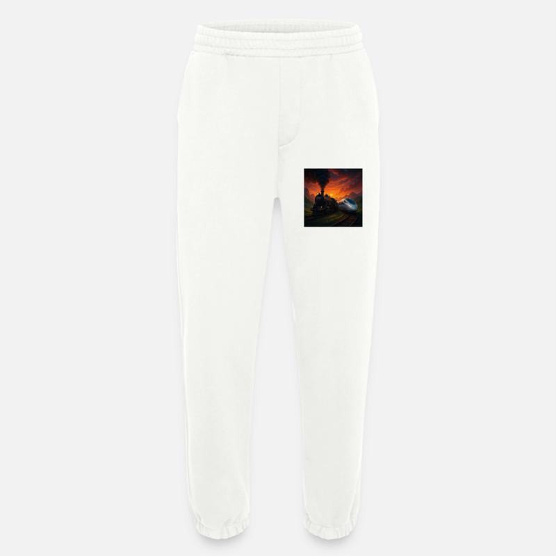 Dampfzug vs Zukunftszug - Heavyweight Jogginghose - made by SPREAD  - OFF WHITE