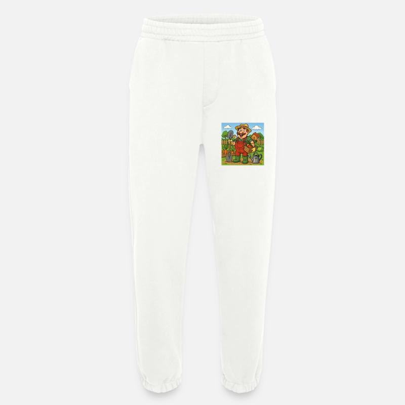 Bauer mit Erntekorb - Heavyweight Jogginghose - made by SPREAD  - OFF WHITE